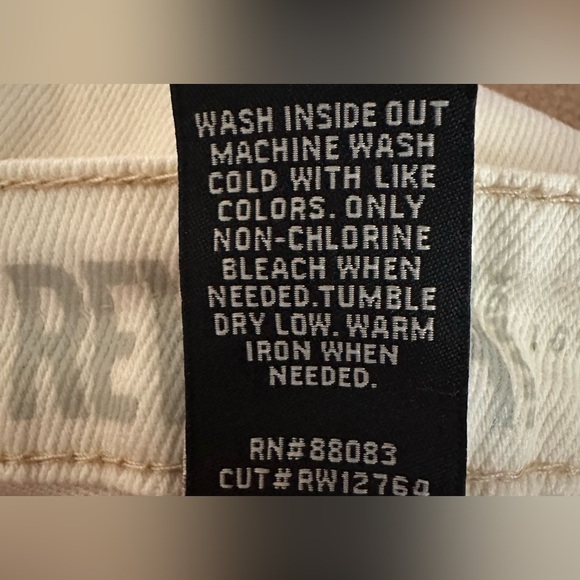 Rewash White Distressed Skinny Jeans Raw Hem Size 1/25 - Picture 10 of 10